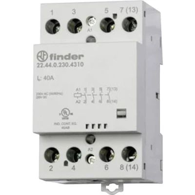 Abbildung von finder Serie 22 4 Kontakt Modular 40 A 230 V Open Mechanismus