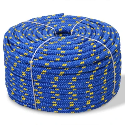 Abbildung von vidaXL Bootsseil Polypropylen 10mm 50m Blau Ankerleine Festmacher Tauwerk Seil