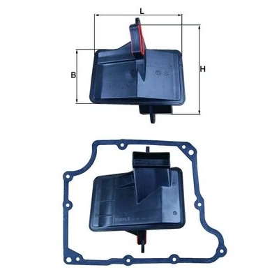 Abbildung von MAHLE ORIGINAL HX 166D Hydraulikfiltersatz, Automatikgetriebe mit Dichtung OPEL: Zafira B, Astra F Limousine, Vectra B Limousine