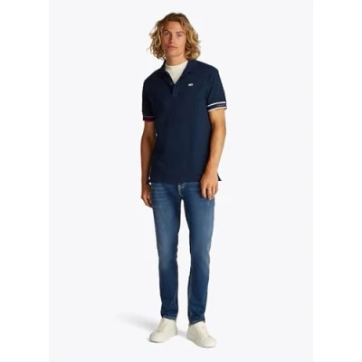 Abbildung von Tommy Jeans Poloshirt &quot;TJM SLIM FLAG CUFF POLO EXT&quot;