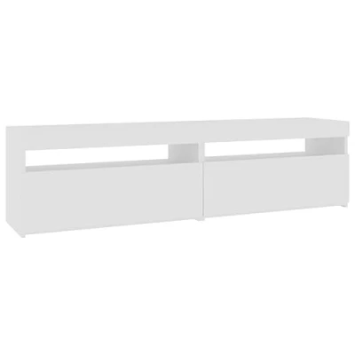 Abbildung von vidaXL 2X TV Schrank mit LED Leuchten Lowboard Möbel Tisch Board Sideboard Fernsehtisch Fernsehschrank HiFi Weiß 75x35x40cm