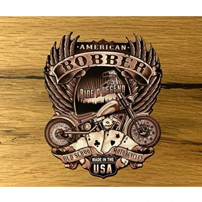 Abbildung von 24/7stickers #841 / Aufkleber Bobber je 11 x 9 cm Chopper Biker Motorrad USA Vintage Retro Oldtimer V2 Twin Custom Umbau Bike Oldschool