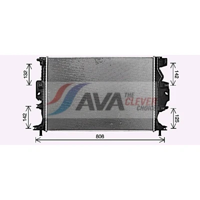 Abbildung von PRASCO FD2689 Kühler, Motorkühlung Aluminium 670 457 27 Kühlrippen gelötet FORD: Mondeo 5 Kombi, S Max Mk2
