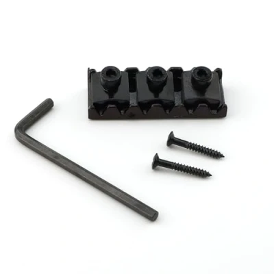 Abbildung von Gittarensattelschloss mit Schraubenschlüssel für Floyd Rose, Doppelverriegelungsschloss Tremolo, 42 mm, Schwarz