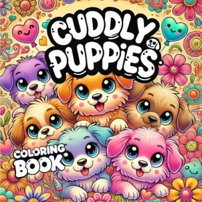 Abbildung von CUDDLY PUPPIES: The Perfect Coloring Book for Puppy Lovers! (Coloring Books)