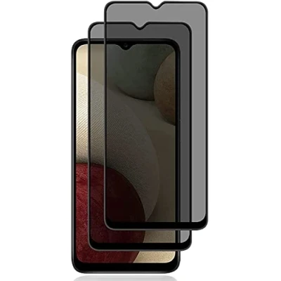 Abbildung von Hkess 2 Stück Anti Spionage Displayschutzfolie aus Hartglas mit Samsung Galaxy A12/M12/A32 5G Antispy Härtegrad 9H, Privatsphäre Displayschutzfolie, 3D Glasschutz