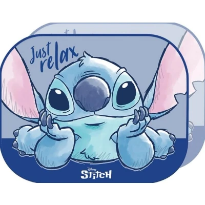 Abbildung von Disney Lilo &amp; Stitch Sonnenblende für Kinder, 44 x 35 cm, mit Grafik auf lila Hintergrund