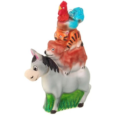 Abbildung von Krebs Glas Lauscha Christbaumschmuck Glasornament &quot;Bremer Stadtmusikanten&quot; (1 tlg), Weihnachtsdeko, Weihnachtsbaumkugel, Christbaumkugeln aus