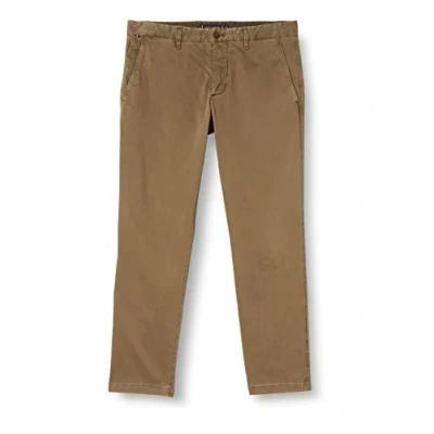 Abbildung von Tommy Hilfiger Herren Hose Bleecker TH Flex Satin Gmd Chino, Grün (Faded Military), 33W / 28L