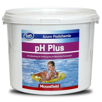 Abbildung von Azuro pH Plus Whirlpool &amp; Pool Up Heber für klares Wasser Verhindert Korrosion Augenreizungen Hochwirksam leicht löslich + Made in Europe (4 KG)
