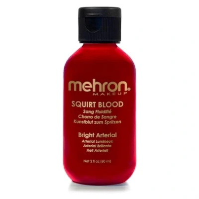 Abbildung von Mehron Make up Squirt Blood Realistisches Kunstblut für Halloween und Bühnen Abwaschbares Special FX, Bühne &amp; Film, Cosplay (60 ml) (Bright Arterial)