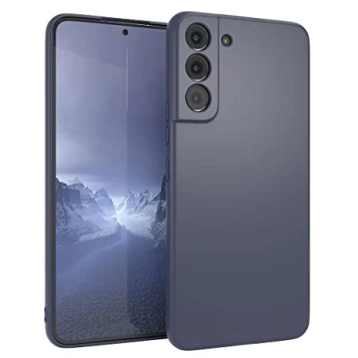 Abbildung von EAZY CASE Handyhülle Silikon mit Kameraschutz kompatibel Samsung Galaxy S22 Plus 5G in Navy Blau, Ultra dünn, Slimcover, Silikonhülle, Hülle, Softcase, Backcover