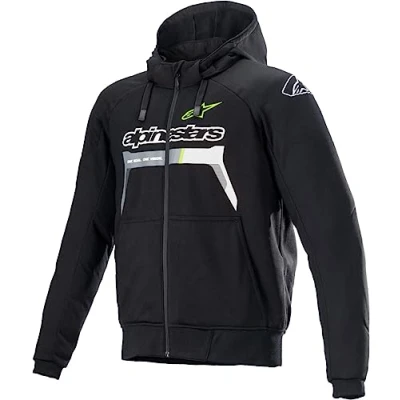 Abbildung von Alpinestars Chrome Ignition Hoodie Black/Red Fluorescent L Textiljacke