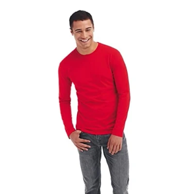 Abbildung von Stedman Classic Long Sleeve Men Rot Baumwolle Small Herren