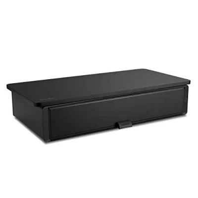 Abbildung von Kensington UVStand Monitorständer mit UVC Desinfektionsfach, Reinigt Technische Geräte und Zubehör, Monitorerhöhung für Komfort Gesunde Körperhaltung, Schwarz, K55100WW