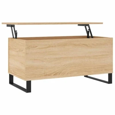 Abbildung von vidaXL Couchtisch, Sofatisch für Wohnzimmer, Wohnzimmertisch mit viel Stauraum, Beistelltisch Kaffeetisch Wohnzimmermöbel, Sonoma Eiche Holzwerkstoff