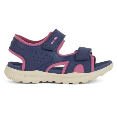 Abbildung von Geox J VANIETT Girl A Sandal, Navy/Fuchsia, 36 EU