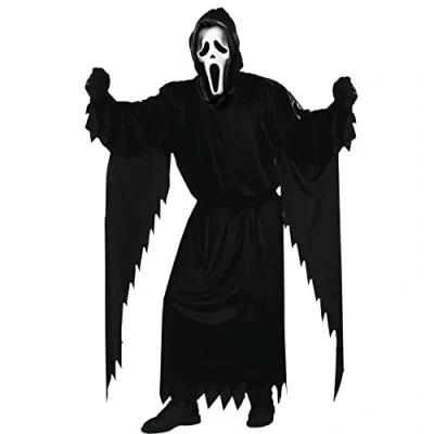 Abbildung von CHAKS Kostüm Scream Halloween Geist schwarz mit Maske für Kinder und Erwachsene