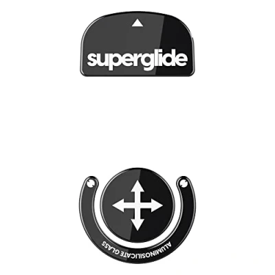 Abbildung von Superglide: Schnellste und geschmeidigste Mausfüße/Skates aus ultrastarkem, makellosem Glas, superschnelle, Glatte langlebige Sohle für Logitech G Pro X Superlight, Schwarz