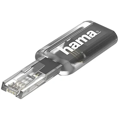 Abbildung von Hama Anti Twist Adapter, Transparent/Schwarz