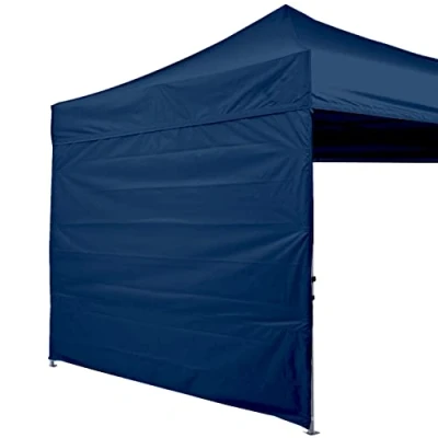 Abbildung von ABCCANOPY Sonnenwand für 3 x m, gerades Bein, ca. m Seitenwand (1 Panel) mit Tragebändern, Marineblau
