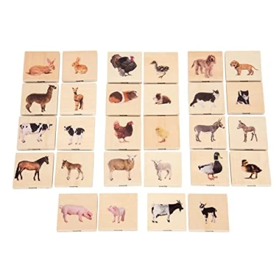 Abbildung von TickiT 73406 Domestic Animal Family Match Set, Pack of 28. Snap and Matching Games Multicolour