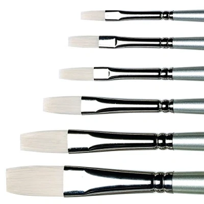 Abbildung von Winsor &amp; Newton 5522008 Artisan Synthetikfaser Pinsel mit Leistungsmerkmalen von Schweineborsten, robust und haltbar, perfekt für dickflüssige Öl Farbe Rundpinsel Nr. 8