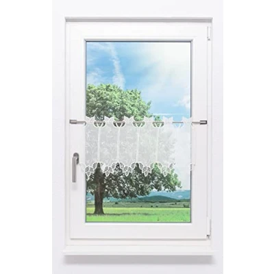 Abbildung von Scheibengardine Blätterranke, LYSEL®, (1 St), transparent, HxB 30x43.2cm