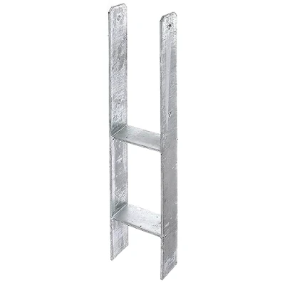 Abbildung von Alberts H Pfostenanker, Materialstärke 5 mm, lichte Breite 116 Höhe 600 mm