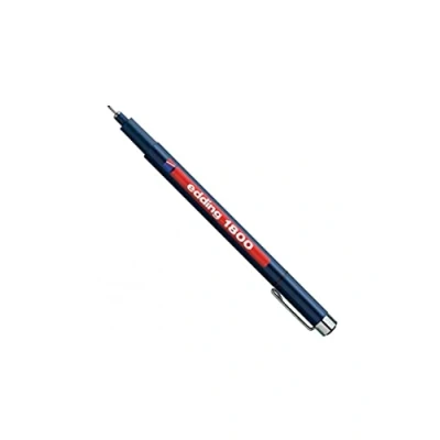 Abbildung von edding 1800 Präzisionsfeinschreiber schwarz 10 Stifte Linienbreite 0,35 mm Fineliner zum präzisen Schreiben und Skizzieren feine, metallgefasste Spitze Lineal schablonengeeignet