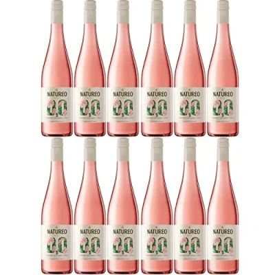 Abbildung von Miguel Torres Natureo Free Rosado Roséwein alkoholfrei Wein halbtrocken Spanien I Visando Paket (12 Flaschen)