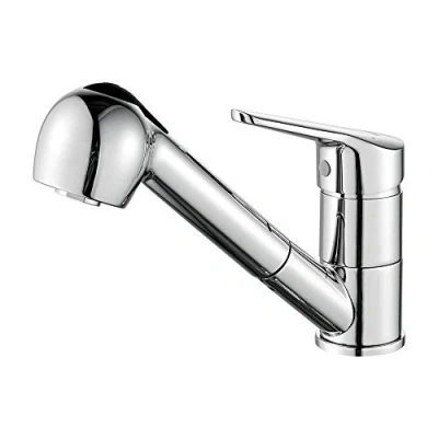 Abbildung von Ibergrif M14550, Wasserhahn Küche Ausziehbar, 360 Drehbare Küchenarmatur mit Brause, Mischbatterie, Spültischarmatur, Küchenspüle 2 Strahlarten Geschirrbrause, Chrom, Silber