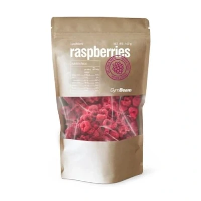 Abbildung von GymBeam Gefriergetrocknete Himbeeren Himbeeren, ohne Zuckerzusatz, ideal für Porridge, Joghurt &amp; Smoothies, länger haltbar, perfekt knusprige Textur