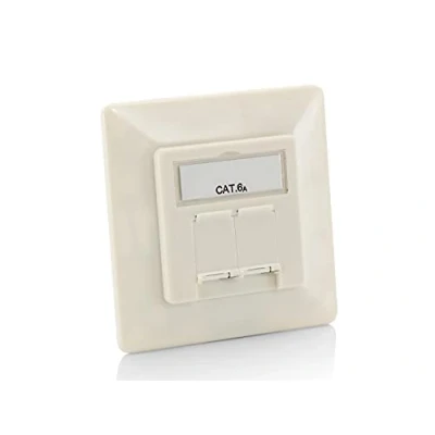Abbildung von Digital data communication equip Anschlussdose Cat.6a Reinweiss 2 Port