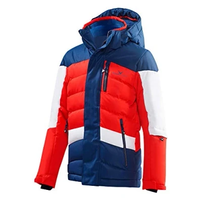 Abbildung von Black Crevice Kinder Skijacke, blau/rot/weiß, 140