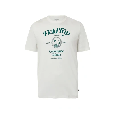 Abbildung von s.Oliver Tshirt print, Herren, Größe: 4XL, Weiß
