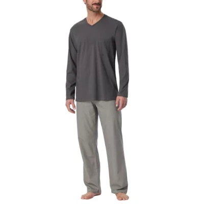 Abbildung von Schiesser Comfort Essentials Nachtwäsche Set, Herren, Größe: 48, Anthrazit