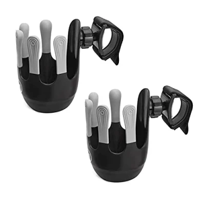 Abbildung von Wicked Chili Kinderwagen Adapter Getränkehalter für Kinderwagen, Flaschenhalter, (2 tlg), mit 360 Gelenk, Anti Rutsch Befestigung und Klettverschluss
