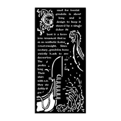 Abbildung von Stamperia Venice City of Art Thick Stencil 12x25cm Gondola (KSTDL120)
