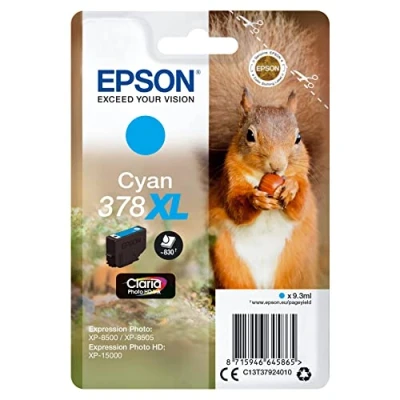 Abbildung von Epson 378XL cyan tintenpatrone 9,3 ml C13T37924010 original