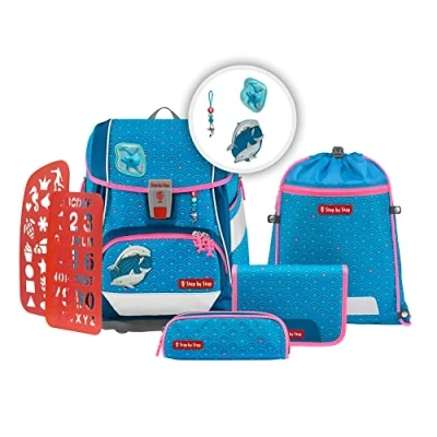 Abbildung von Step by 2 IN 1 PLUS Pegasus Emily Schulranzen Set für Kinder, Größe: One Size, Dolphin pippa