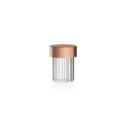 Abbildung von FLOS LED Akkutischlampe Last Order, geriffelt, kupfer, IP20