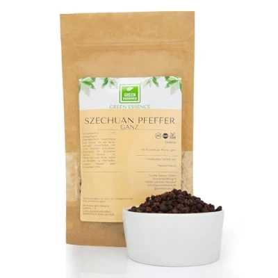 Abbildung von Szechuan Pfeffer ganze Pfefferkörner 100g von der Grünen Essenz Original rotbraun Szechuanpfeffer Körner Timut ganz Sichuan