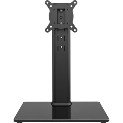 Abbildung von Universeller schwenkbarer TV Ständer/Tisch Ständer für 13 bis 32 Zoll TVs mit 100 Grad Drehung, 4 Stufen höhenverstellbar, strapazierfähiger gehärteter Glasfuß, hält zu 35kgs, HT07B 001P