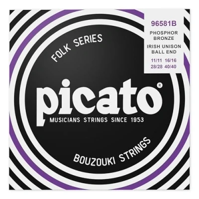 Abbildung von Picato 96581B Bouzouki Irish Unison Tuning Ball End Saiten Set 8 Stück