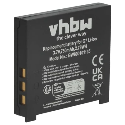 Abbildung von vhbw Akku kompatibel mit Logitech MX Air, M RBQ124, G7 Cordless Laser Mouse kabellose Maus (750 mAh, 3,7 V, Li Ion) Ersatz für 831409, 190310 1000
