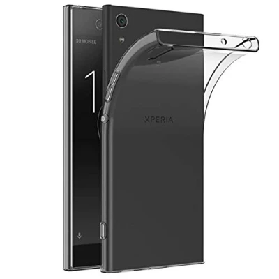 Abbildung von Verco Handyhülle für Sony XA1 Ultra Case, Handy Cover Xperia Hülle Transparent Dünn Klar Silikon, durchsichtig