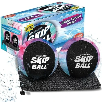 Abbildung von Activ Life Skip Ball, Wasserhüpfspaß für Kinder 2er Pack Schwarze und gefärbte Bälle