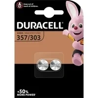 Abbildung von Duracell Specialty 357/303 Silberoxid Knopfzelle 1,55 V, 2er Packung (SR44/V357/V303/SR44W/SR44SW) entwickelt für die Verwendung in Uhren, Taschenrechnern und medizinischen Geräten