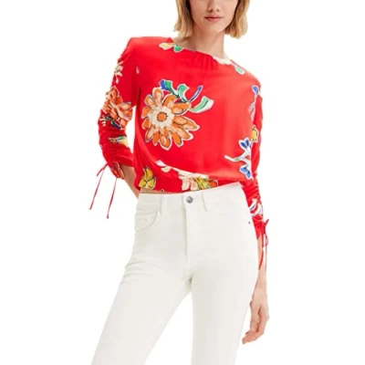 Abbildung von Desigual BLUS Landi Langarmshirt, Damen, Größe: Medium, Carmin
